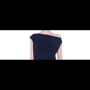 Norma Kamali Off Shoulder Asymmetric Dress